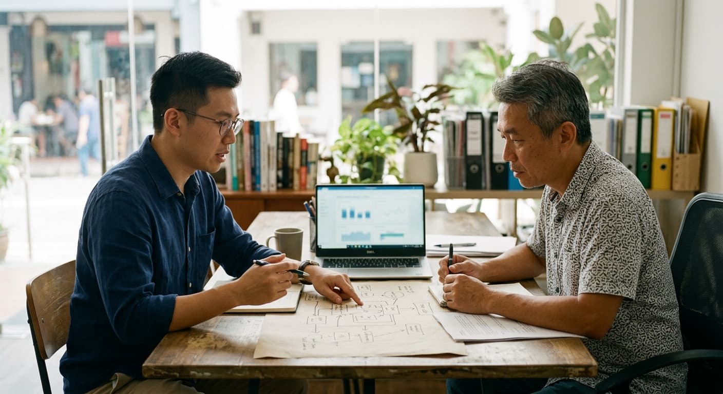 Two operators working through a revenue process